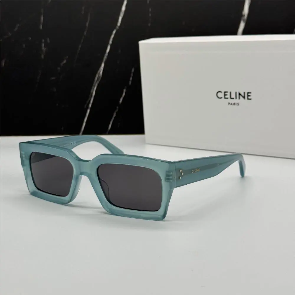 CL40280U 93A Celine Sunglasses Shiny Lime Transparent Women Eyewear Celine
