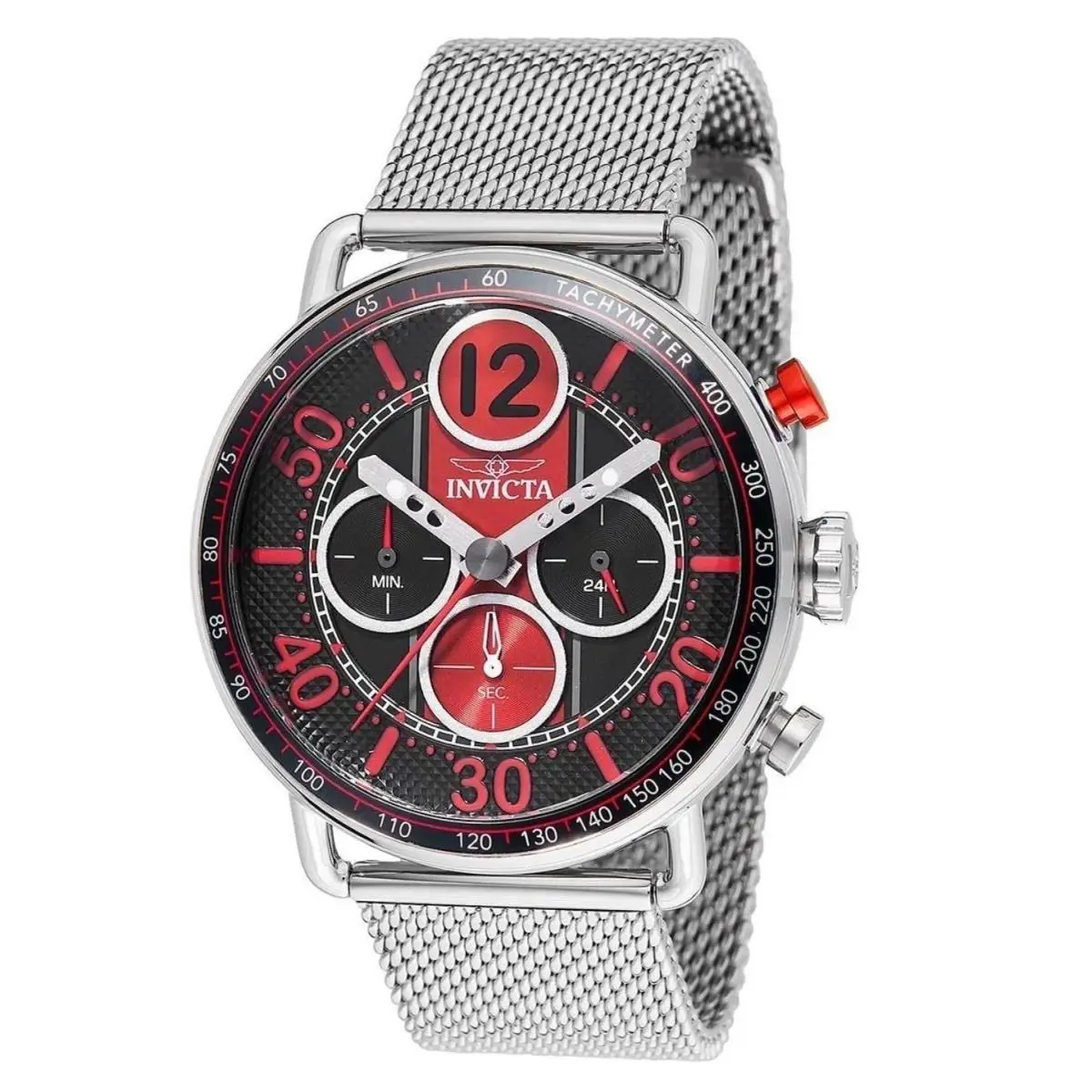 Invicta Speedway Gearshift 44mm Men`s Watch Chrono Red Dial Model 49372