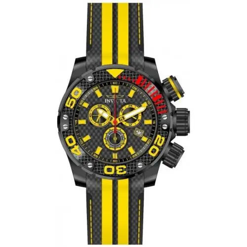 Invicta 48990 Sea Hunter Black Carbon Fiber Chronograph Watch Quartz 52MM G