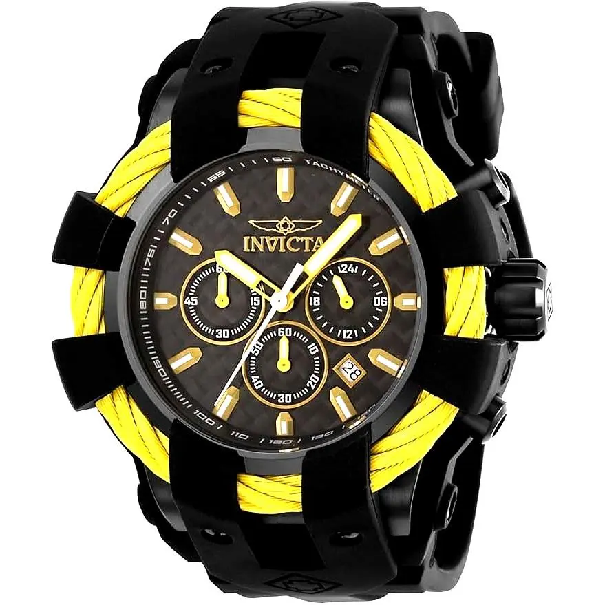 Invicta 23871 Bolt Analog Display Quartz Black Watch with 3 Watch Dive Case