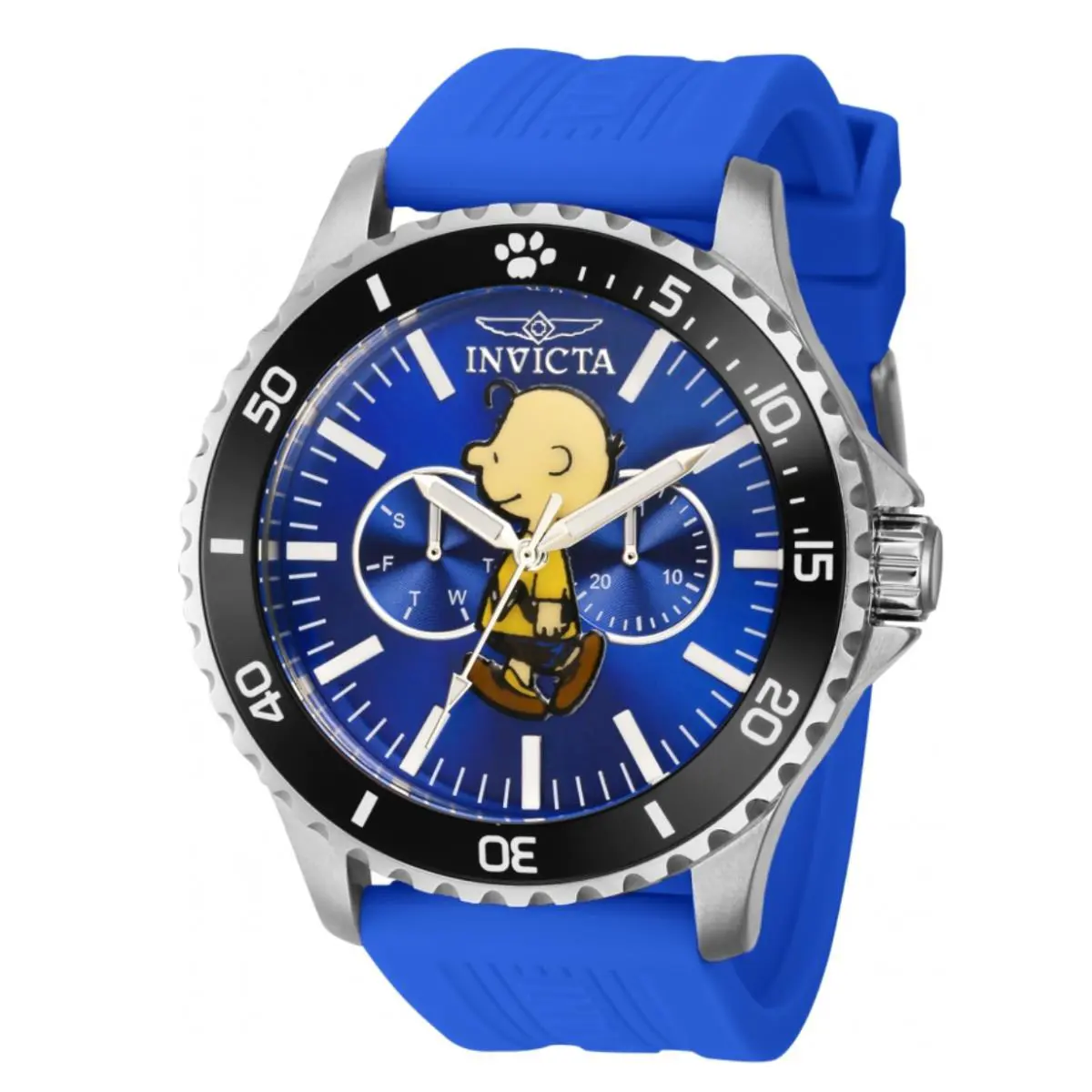 Invicta Star Wars R2-D2 Lim Ed. Automatic Blue Dial Men`s White Tone SS Watch