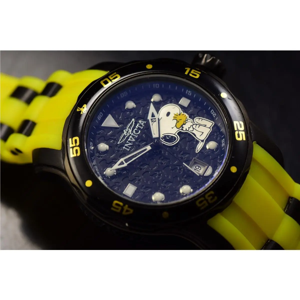 Invicta Women`s 38mm Character Collection Snoopy Lim Ed Black/yellow Tone Watch