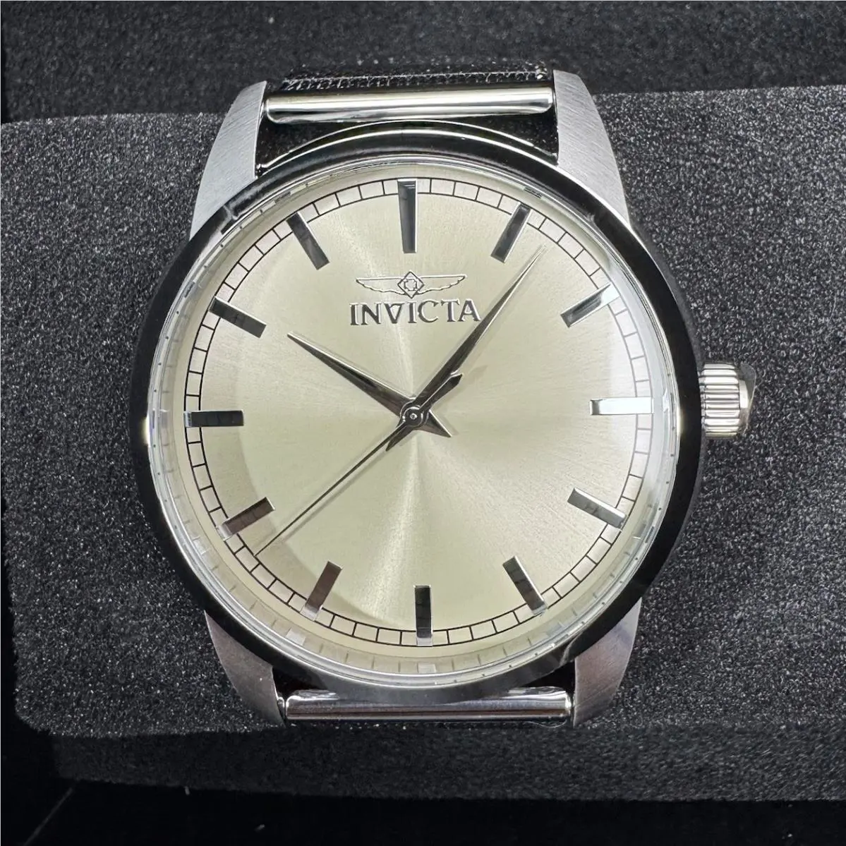 Invicta Celestial Watch Men 43mm Champagne Ivory Dial Stainless Steel Silver