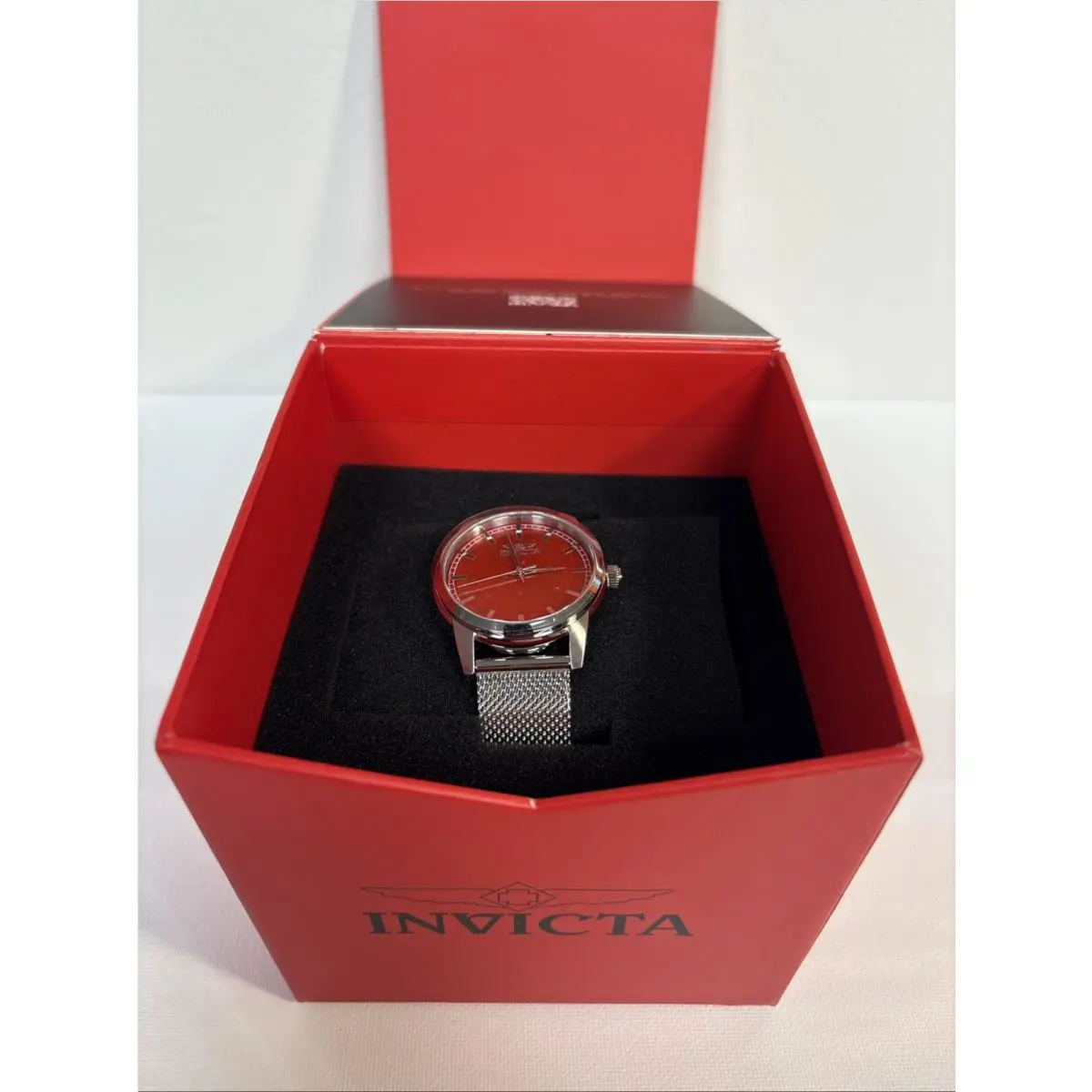 Invicta Ladies 48513 Celestial Quartz 3 Hand Red Dial Watch