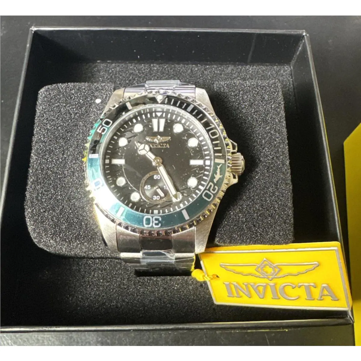Invicta Pro Diver Men`s- 43mm Stainless Steel Black Dial VD78 Quartz 49437