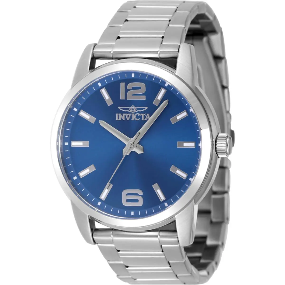 Invicta Men`s Watch Celestial Blue Dial Silver Stainless Steel Bracelet 48490 - Dial: Blue, Band: Silver