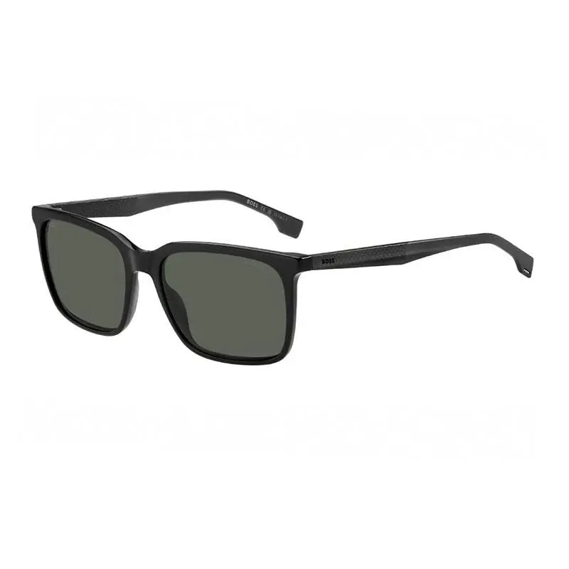 Hugo Boss Boss 1579/S 0807 UC Black/green Polarized 57-17-150 Sunglasses - Frame: Black, Lens: Green Polarized, code: 0807UC