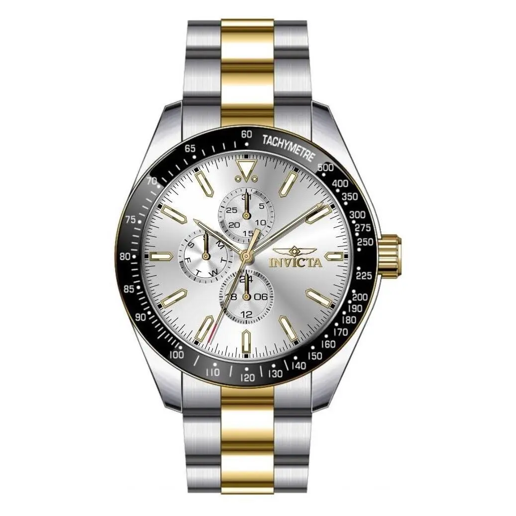Invicta Aviator Gold Dial Quartz Gold Tone Stainless Steel Watch