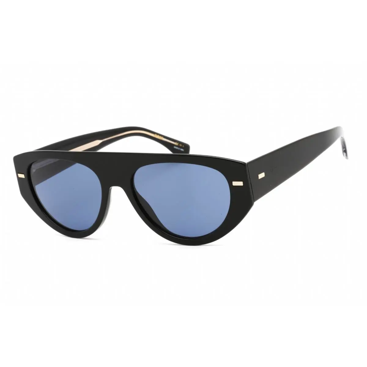 Hugo Boss 1443/S 0807 KU Sunglasses Black Frame Blue Lenses 56mm - Frame: Black, Lens: Blue