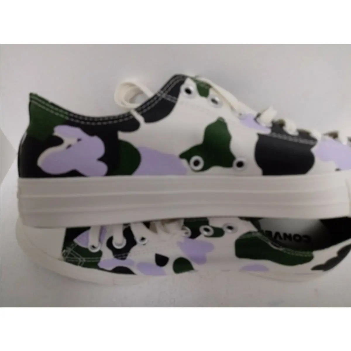 Converse shoes - Converse Chuck Taylor All-Star - Chuck Taylor - 167632F - White-Black-GREEN-VIOLET, Manufacturer: EGRET/MOONSTONE/VIOLET 9