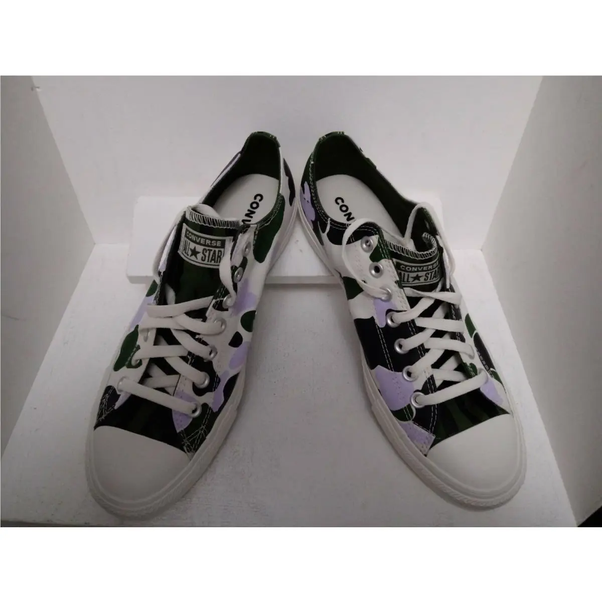 Converse shoes - Converse Chuck Taylor All-Star - Chuck Taylor - 167632F - White-Black-GREEN-VIOLET, Manufacturer: EGRET/MOONSTONE/VIOLET 10