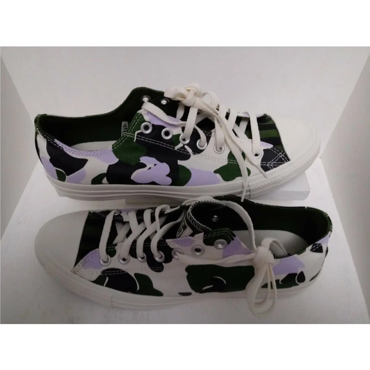 Converse shoes - Converse Chuck Taylor All-Star - Chuck Taylor - 167632F - White-Black-GREEN-VIOLET, Manufacturer: EGRET/MOONSTONE/VIOLET 2