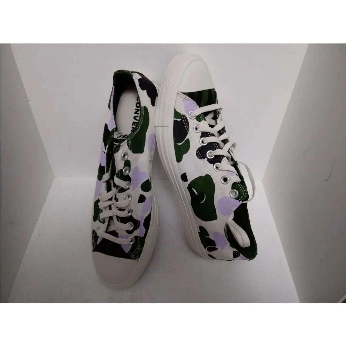 Converse shoes - Converse Chuck Taylor All-Star - Chuck Taylor - 167632F - White-Black-GREEN-VIOLET, Manufacturer: EGRET/MOONSTONE/VIOLET 4
