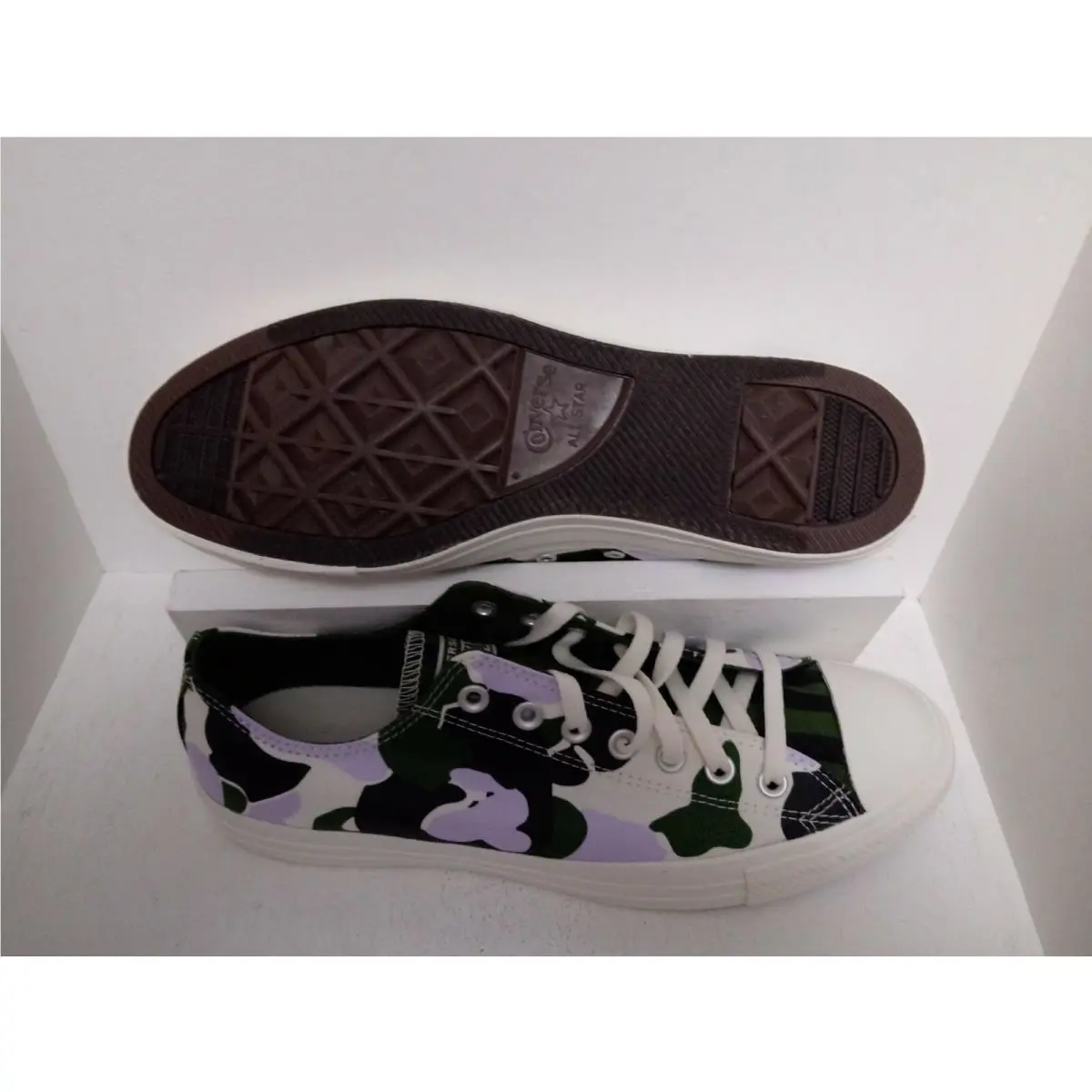 Converse shoes - Converse Chuck Taylor All-Star - Chuck Taylor - 167632F - White-Black-GREEN-VIOLET, Manufacturer: EGRET/MOONSTONE/VIOLET 5