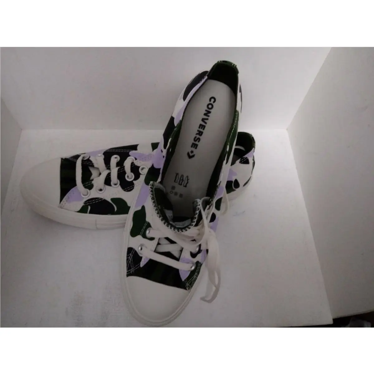 Converse shoes - Converse Chuck Taylor All-Star - Chuck Taylor - 167632F - White-Black-GREEN-VIOLET, Manufacturer: EGRET/MOONSTONE/VIOLET 6