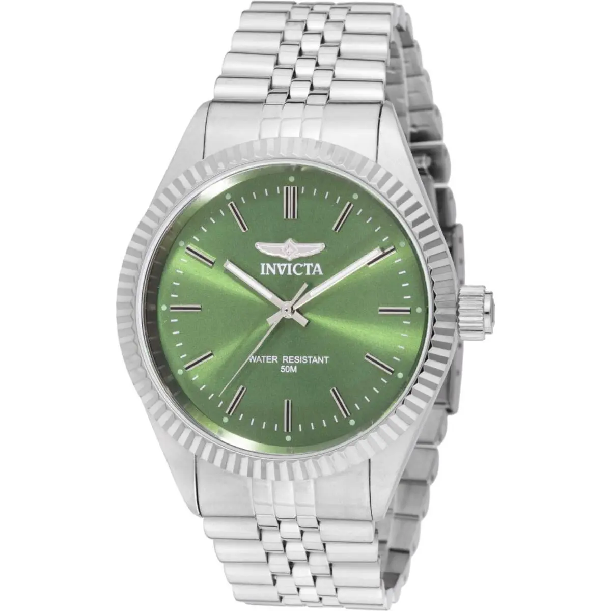 Invicta Specialty 49313 Green Dial Quartz 3H Stainless Steel Men`s Watch