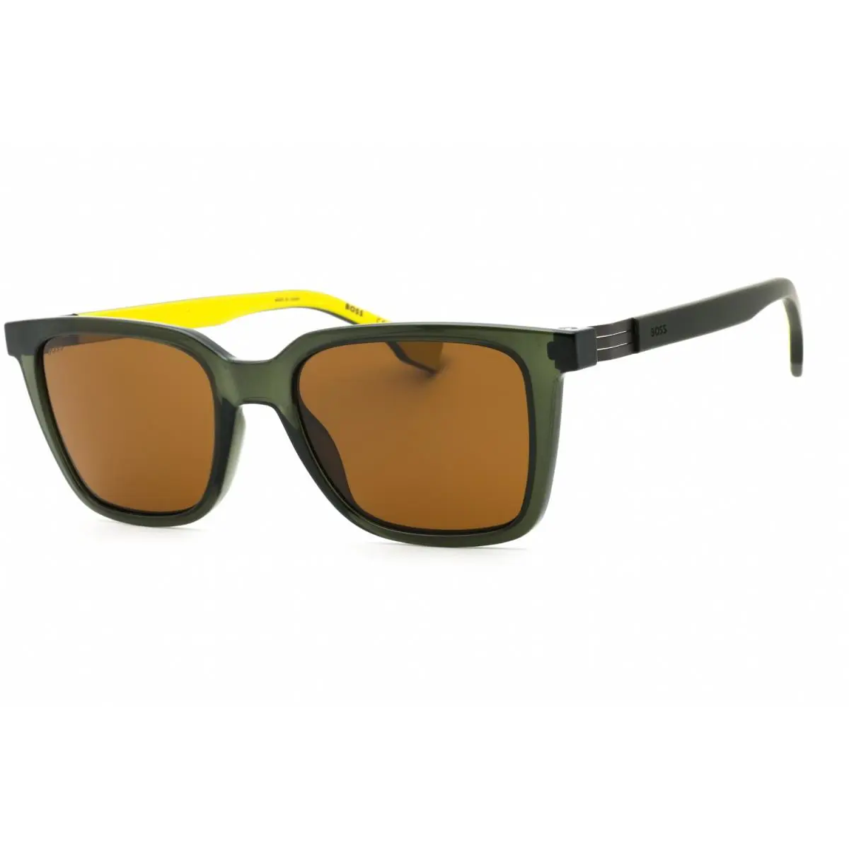 Hugo Boss 1574/S 0GP7 70 Sunglasses Green Yellow Frame Brown Lenses 53mm