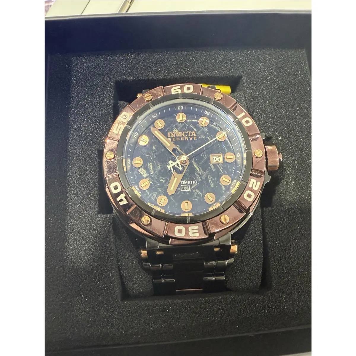 Invicta Reserve Ripshaw Automatic Mens Rare Watch Black/bronze Watch
