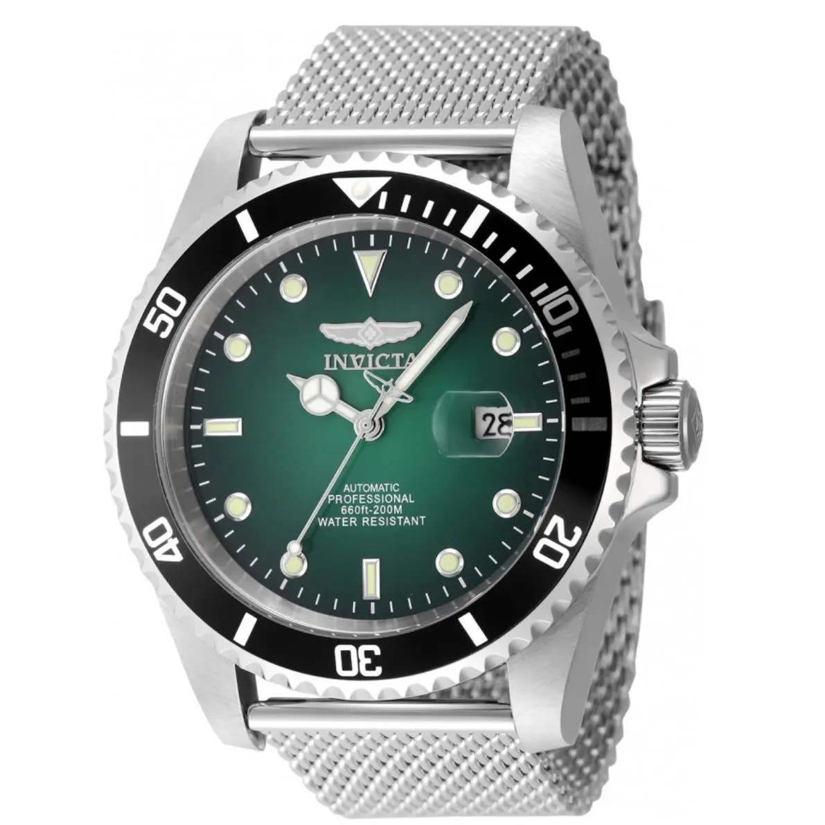 Invicta Pro Diver Automatic Men`s 47mm Emerald Fume Dial Bracelet Watch 48630