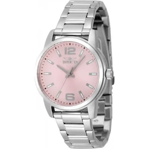 Invicta Celestial Quartz Pink Dial Ladies Watch 48501 - Dial: Pink, Band: Silver-tone, Bezel: Silver-tone