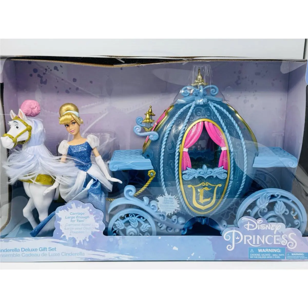 Disney Store Deluxe Cinderella Classic Doll Gift Set w/ Horse Princess