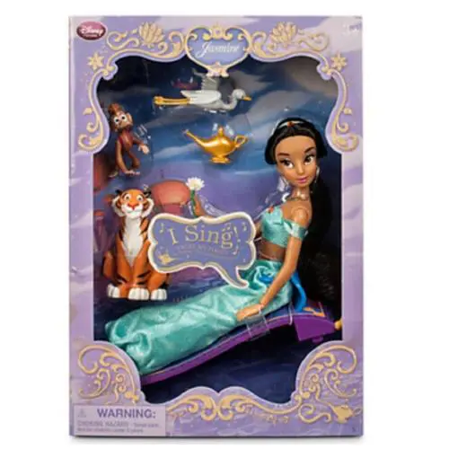 Disneystore Jasmine Deluxe Singing Doll Set 11 Rajah Aladdin Princess Jafar Abu