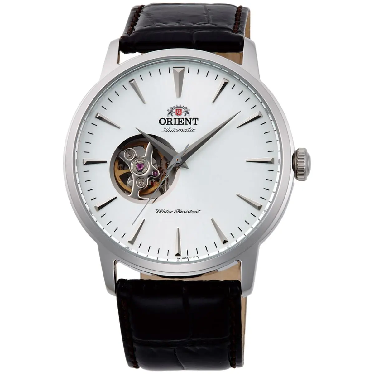 Orient Men`s Classic 41mm Automatic Watch AG02005W - Dial: Grey, Band: Black, Other Dial: Grey