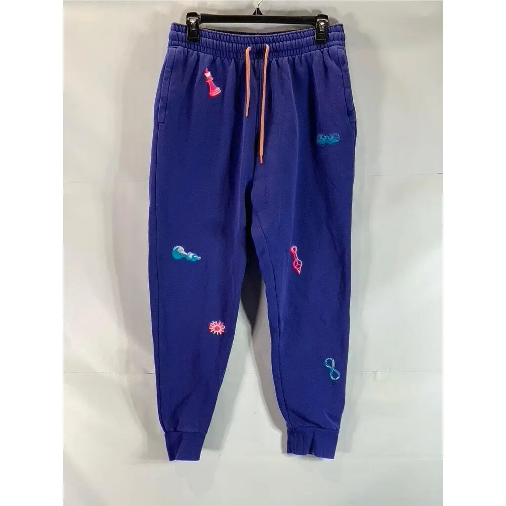 Men`s Blue Fleece Lebron James Standard-fit Drawstring Jogger Pants SZ S by Nike