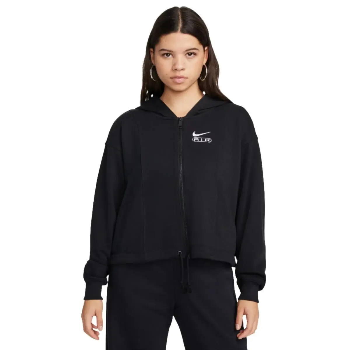 Nike Air Women`s Full-zip Oversized French Terry Hoodie Women Medium FN1894-010
