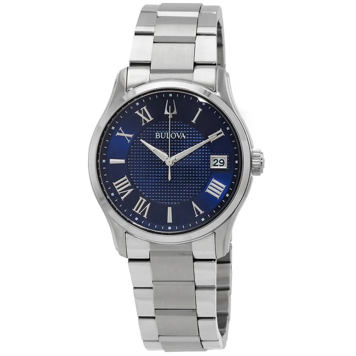 Bulova Wilton Classic Quartz Blue Dial Men`s Watch 96B386