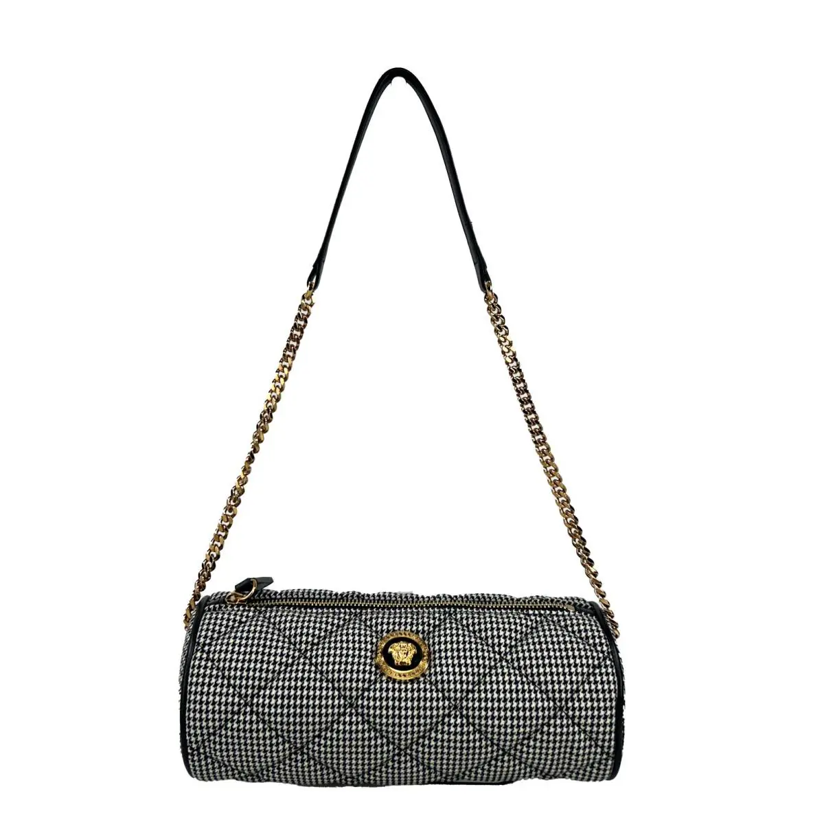 Versace Medusa Quilted Evening Sling Crossbody Bag - Handle/Strap: Gold, Hardware: Gold, Exterior: Multi color