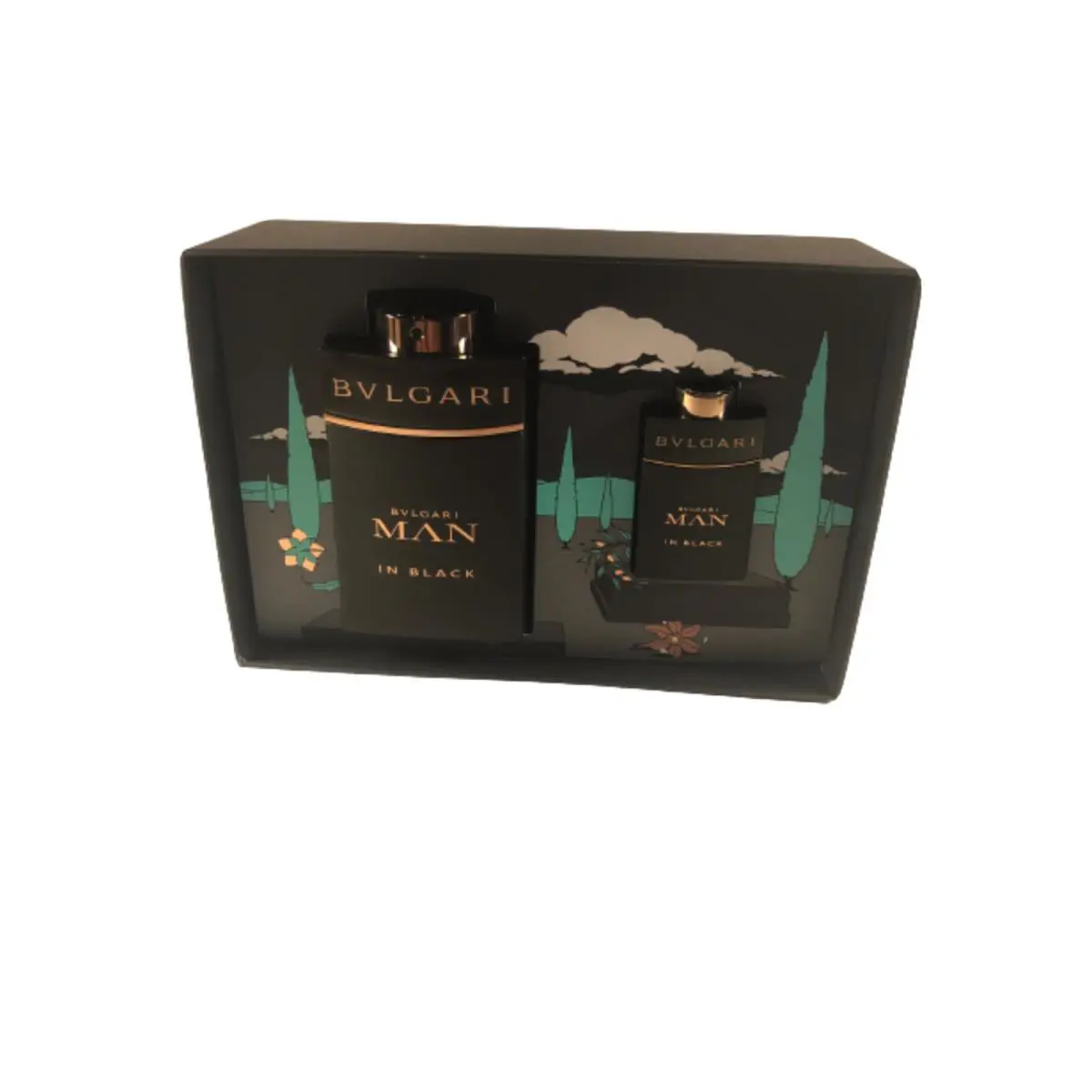 Bvlgari Man In Black 2 Pc Gift Set 3.4 oz + 0.5 oz Edt Spray – – As Imaged