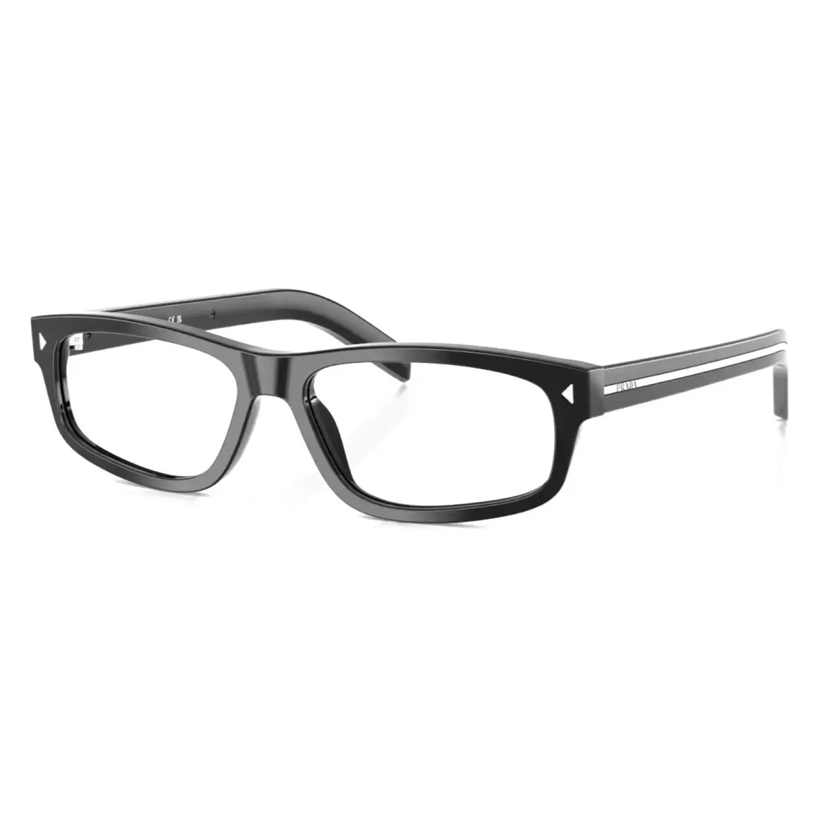 Prada Eyeglasses Vpr B02 16K-1O1 57-16 145 Extra Large Black Silver Frames