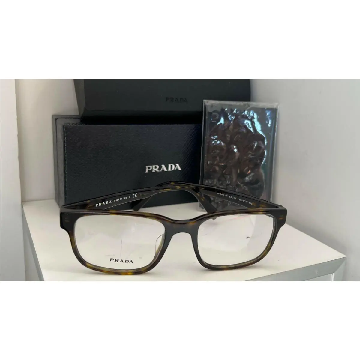Prada VPR06U-F Rectangle Tortoise Sunglasses 54MM 313