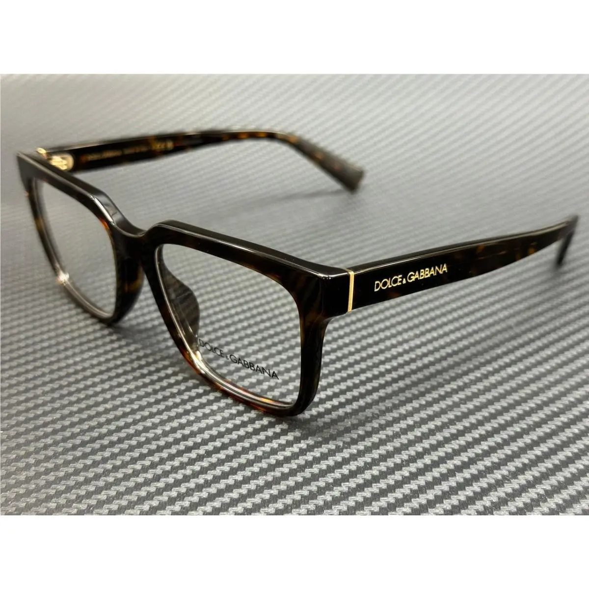 Dolce Gabbana DG3422 502 Havana Brown Men`s 53 mm Eyeglasses