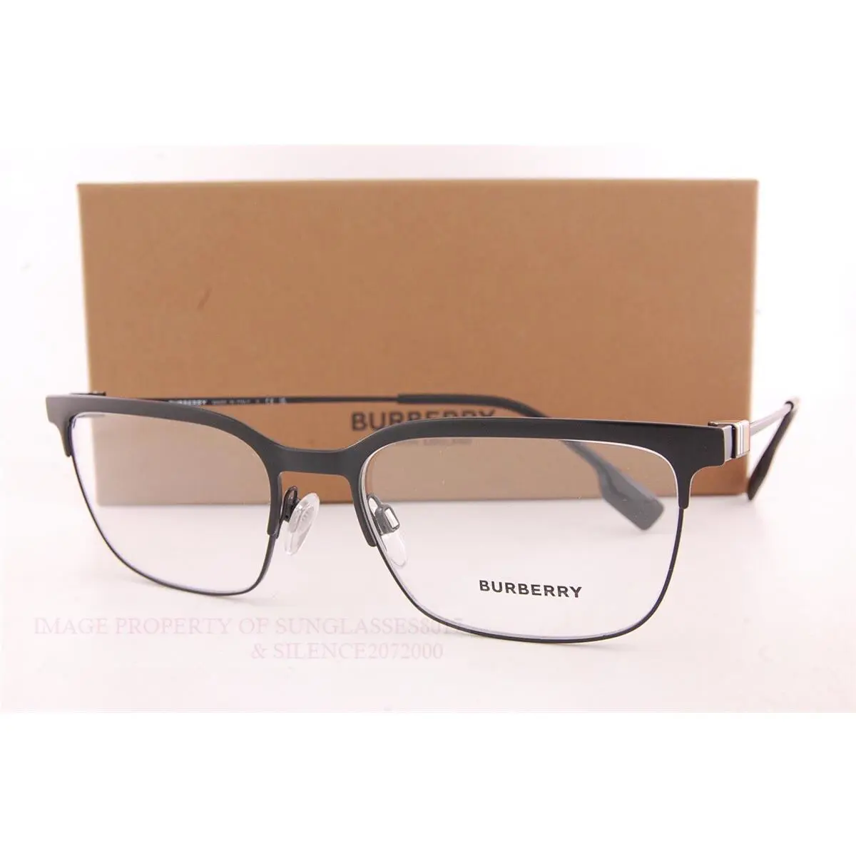 Burberry Eyeglass Frames BE 1375 1007 Black For Men Women Size 56
