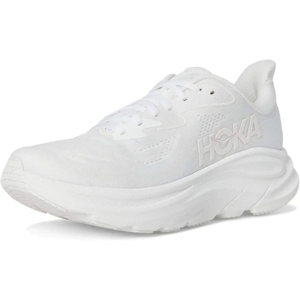 Women`s Hoka Clifton 10 White White Extra Wide EE Sizes - White