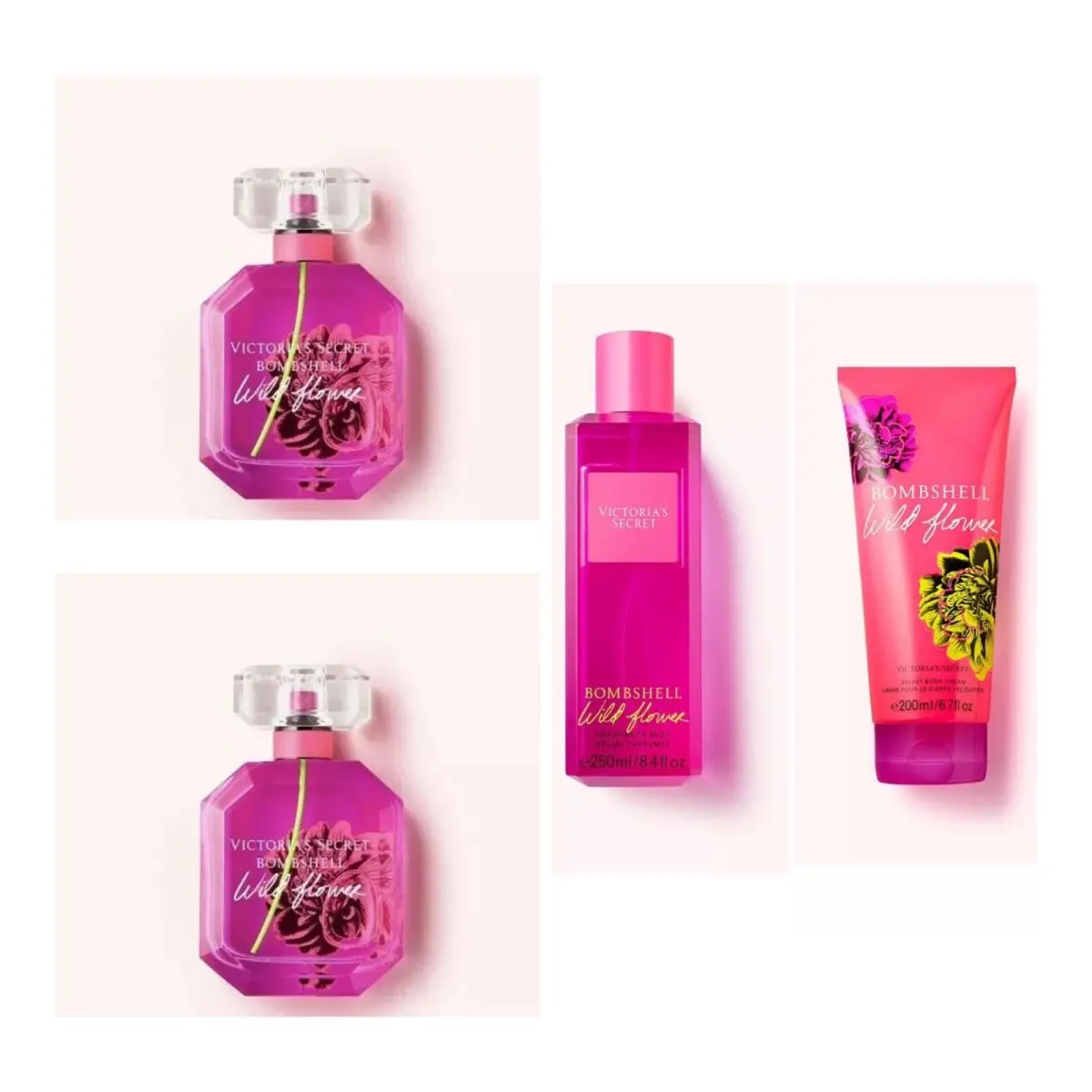 Victoria`s Secret Bombshell Wildflower Eau de Parfum 1.7 Fl.oz. 2 /mist /cream