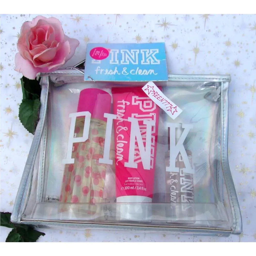 4 Victoria`s Secret Pink Fresh Clean Fragrance Eau de Toilette 1 Oz+lotion+mist