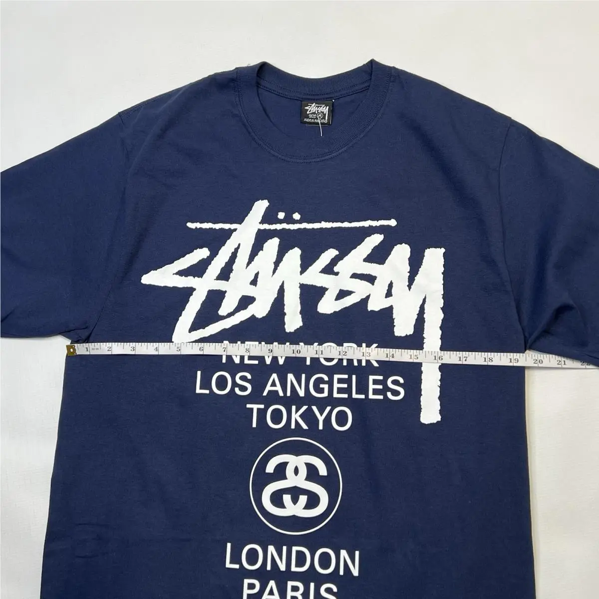 Stussy  clothing - Stussy World Tour Logo Tee - 3903962 - Blue (UPC: 0195292678799) 2