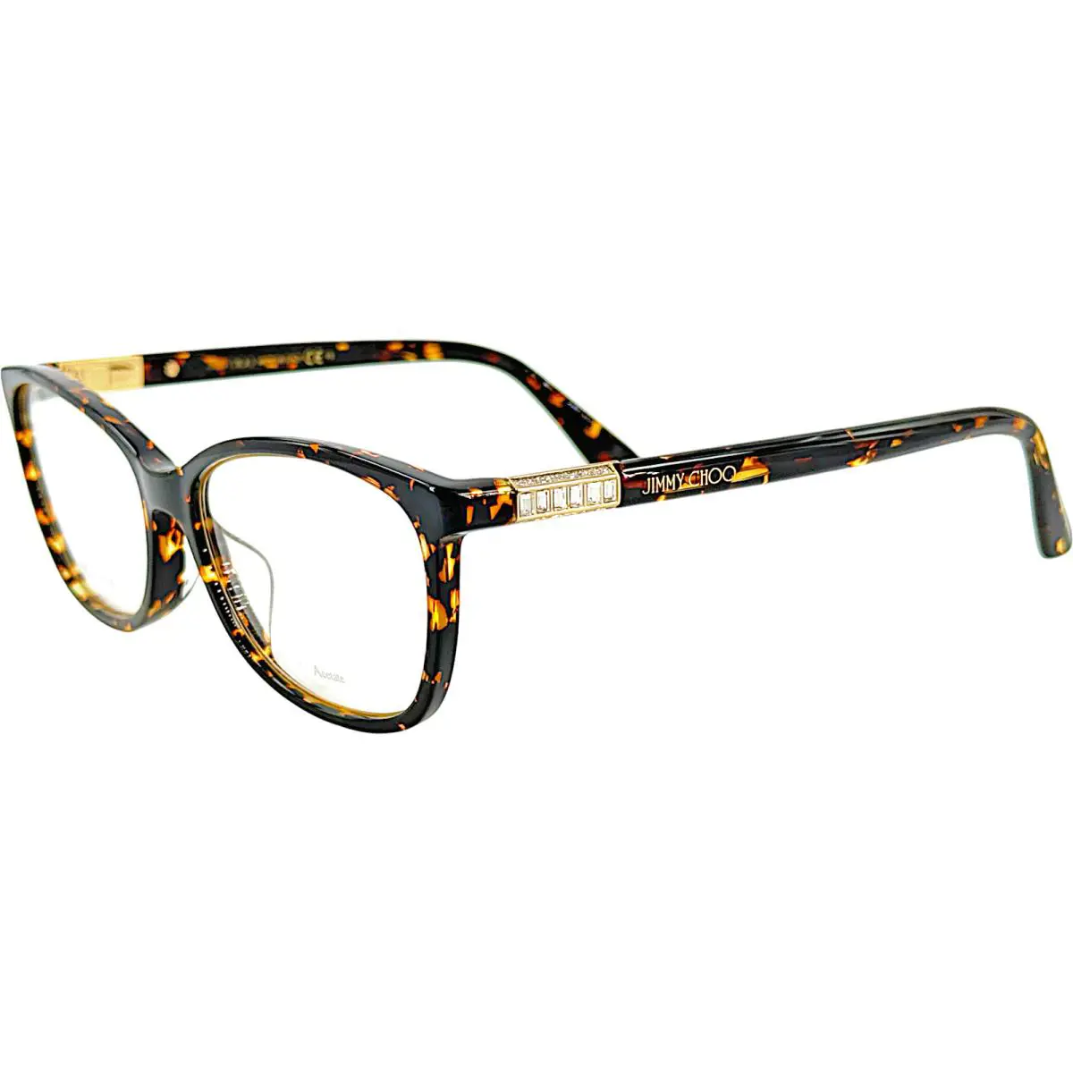 Jimmy Choo JC282G Womens Plastic Eyeglass Frame 086 Dark Havana 55-16 Italy
