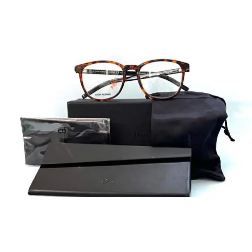 Christian  Homme Blacktie242 581 Round Havana Frame Eyeglasses 6 by Dior