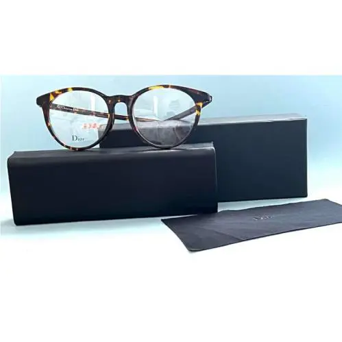 Christian Dior Italy N053F P65 Round Havana Frame Eyeglasses 37