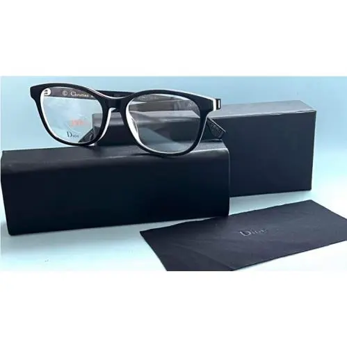 Christian  ETOILE2F 3H2 Rectangular Black Frame Eyeglasses 36 by Dior
