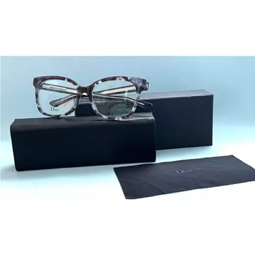 Christian Dior Montaigne N037 Tfw Square Havana Frame Eyeglasses 44