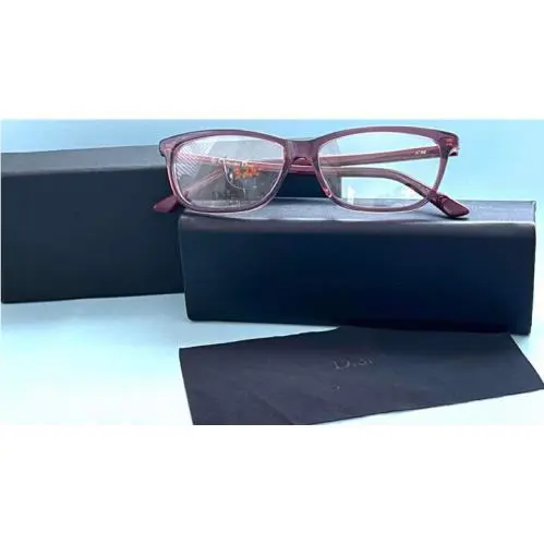 Christian  N056 Montaigne Lhf Rectangular Burgundy Eyeglasses 41 by Dior