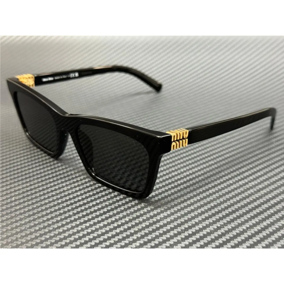 MU A05S 16K08Z Black Grey Women`s 55 mm Sunglasses by Miu Miu