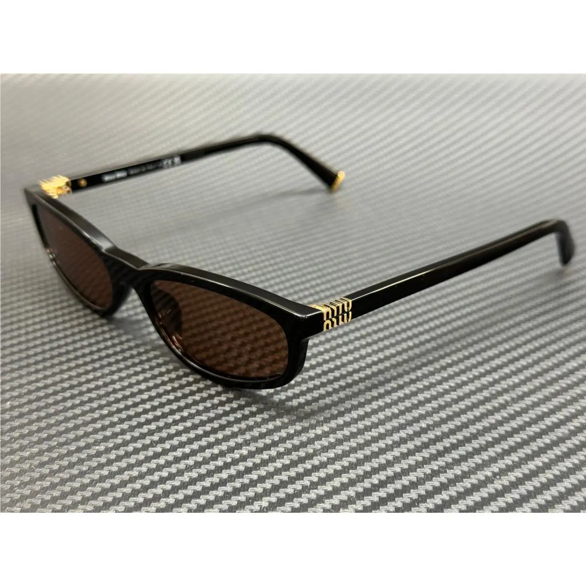 Miu Miu MU A06S 16K10I Black Brown 54 mm Women`s Sunglasses