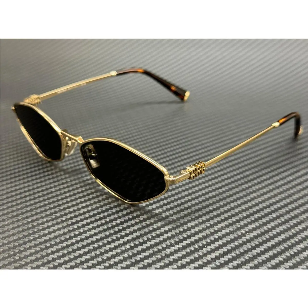 Miu Miu MU 56ZS ZVN5S0 Pale Gold Grey Women`s 56 mm Sunglasses