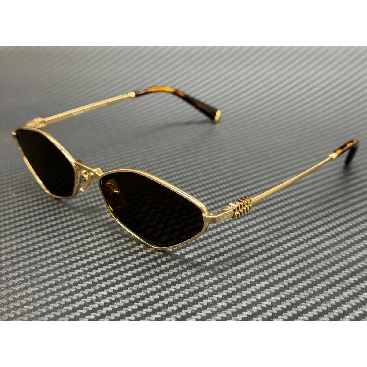 Miu Miu MU 56ZS 5AK09Z Gold Brown Women`s 56 mm Sunglasses